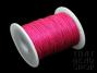 1mm Dark Pink Waxed Cotton Cord Roll - 100 Yards